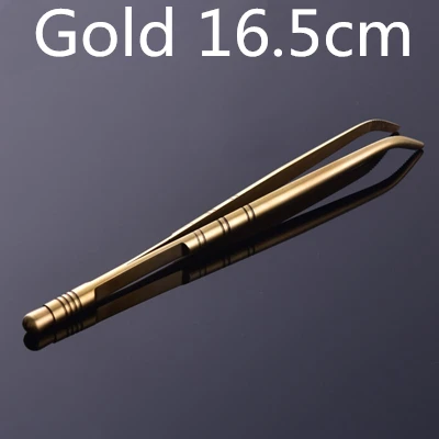 Золотые Пинцет локоть из нержавеющей стали 16,5 см, ледяной зажим с мятными листьями, медицинские кухонные пинцеты для приготовления пищи, щипцы для бара