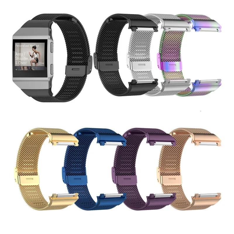 

Milanese Stainless Steel Mesh Band Replacement Wristbands Straps Bracelet Watch Band For Fitbit ionic Smart Watch Belt S/L Size