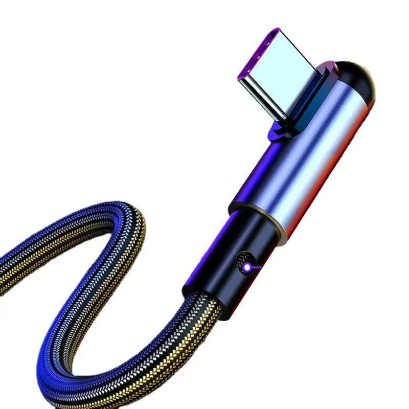 1 2 м USB Type C 90 градусов кабель Usb Type-C c функцией быстрой зарядки Type-c зарядного