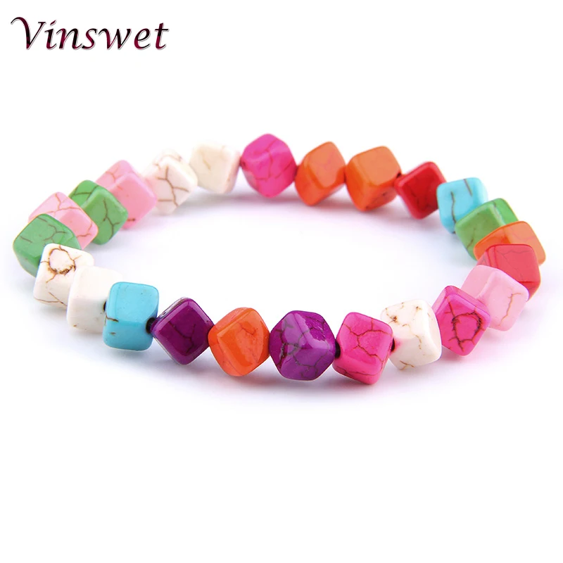 Браслет с 7 чакрами планетой Радужный натуральный гематит красочный лечебный