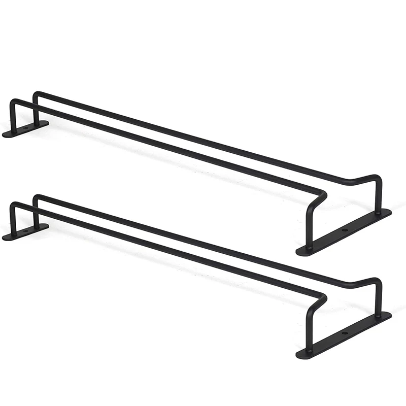 

Large Stemware Wine Glass Hanger Rack Under Cabinet Kitchen Bar Storage Black Iron 17 Inch Set of 2