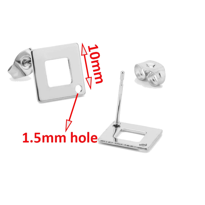 Серьги-гвоздики в виде цветка с прорезями современном стиле минималистичные