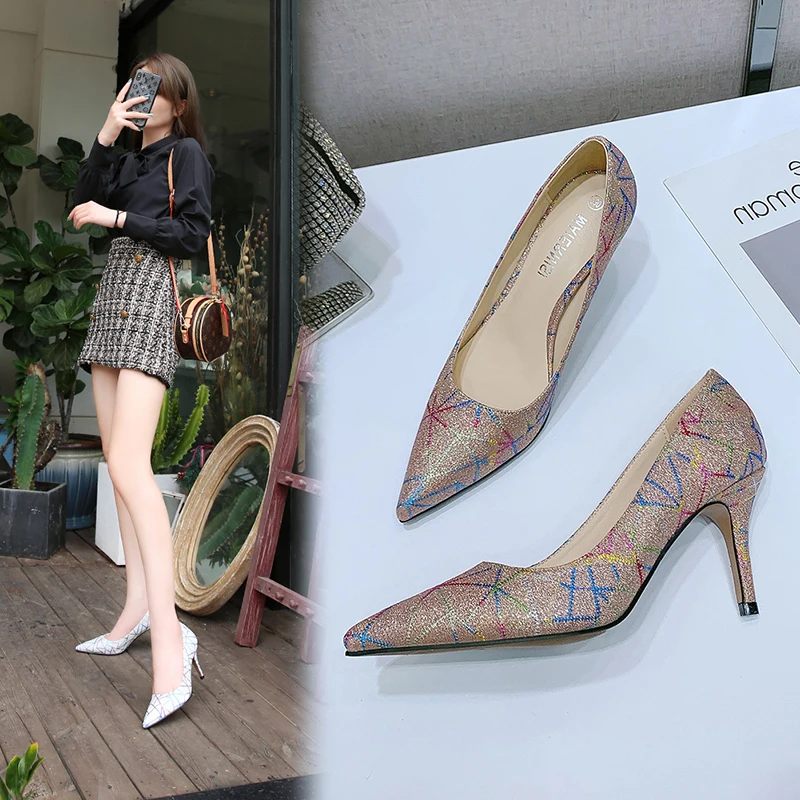 Туфли-лодочки на высоком каблуке 7 5 см с острым носком | Обувь