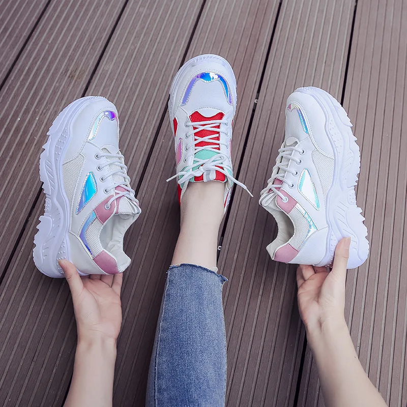 

Women Platform Sneakers White Sneakers Women Casual Shoes Breathable True Sneakers Women Shoes Tenis Feminino Zapatillas Mujer