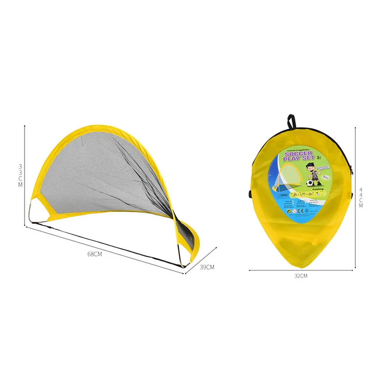 Новые 2 шт футбольные ворота с сеткой набор складных тренировочных ворот чистая