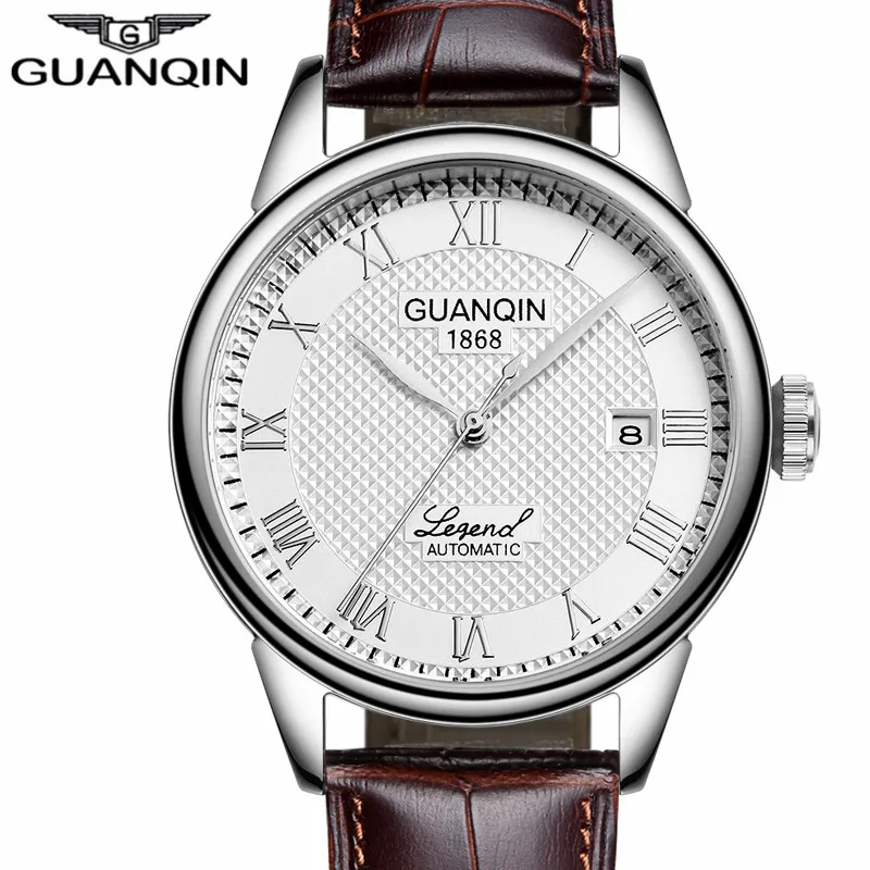 GUANQIN 2017 мужские часы автоматические золотые лучший бренд роскошные механические