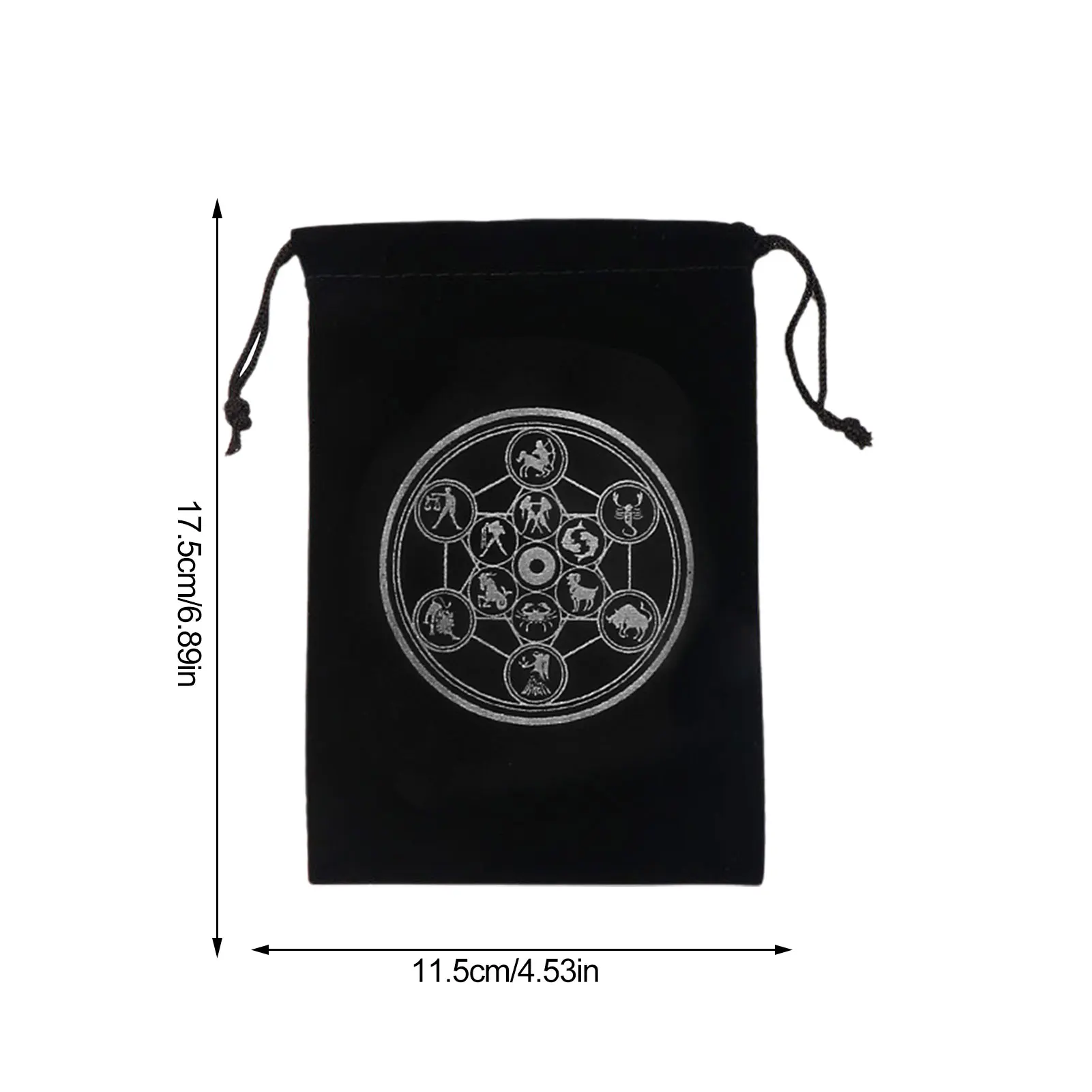 

1PCS Velvet Tarot Card Storage Bag Toy Jewelry Home Mini Drawstring Package Board Game Black Tarot Storage Bag