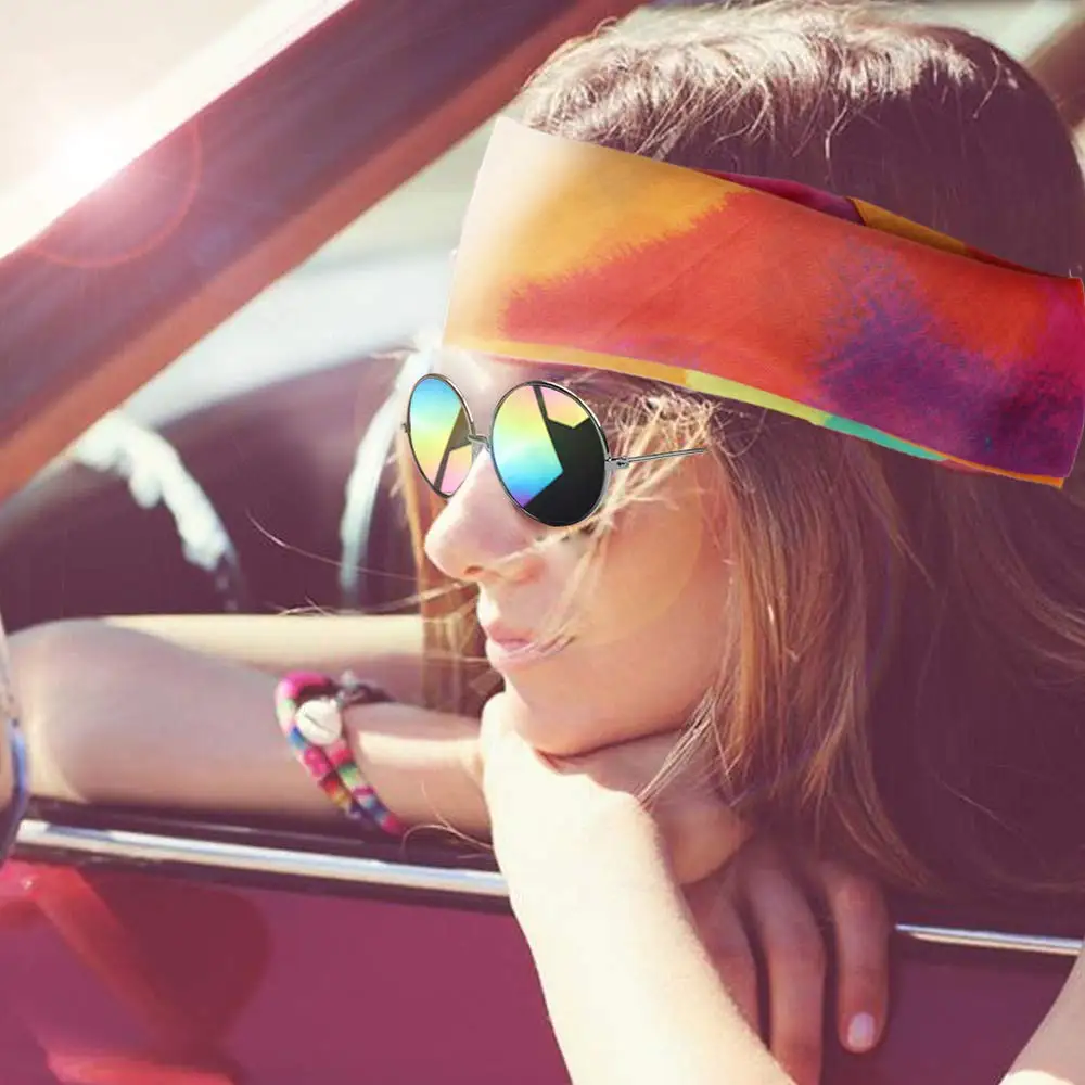 Набор аксессуаров для одежды в стиле хиппи очки ожерелье и шарф с надписью мира