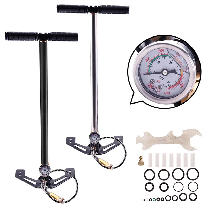 

4500PSI PCP Pump 3 Stage Airgun PCP Air Pump High Pressure Pcp Hand Pump with Air filter 40Mpa Gauge Paintball Pump#270699