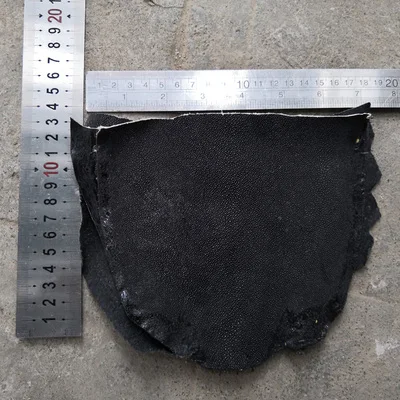 Black 13.5x18 Натуральная кожа ската, натуральная кожа Manta Ray, кожа для рукоделия, кожаные ремесленные часы, ремень, материал ручки ножа, 18,5x8 см - Цвет: Black 13.5x18