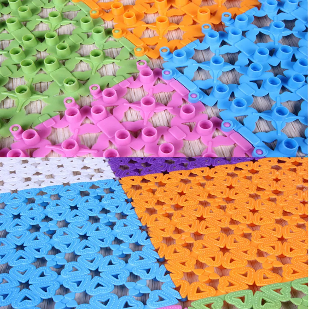 Разные цвета DIY практичный хорошее Пластик Non slip душ Ванная комната ванна коврик с