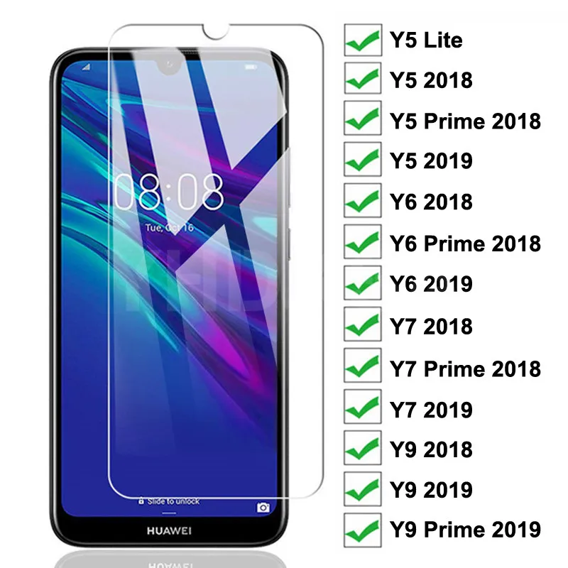 

9H Tempered Glass For Huawei Y7 Y6 Y5 Prime 2018 2019 Y5 Lite Protective Glass Huawei Y9 2018 Prime 2019 Screen Protector Glass