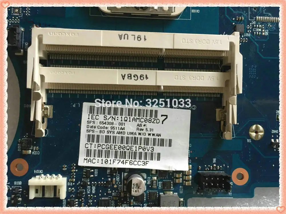 Материнская плата для ноутбука hp ProBook 4535s гнездо DDR3 Hp 654308 s 4535 001|Материнские платы