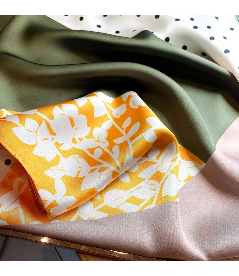 2022 роскошный брендовый летний женский Шарф Модные Качественные мягкие шелковые