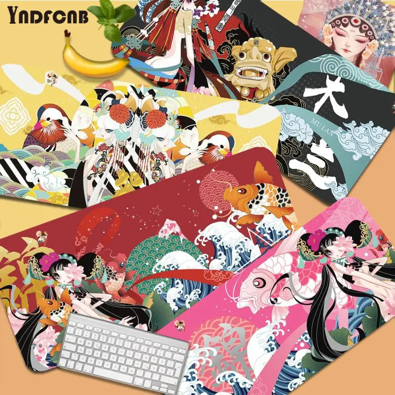

YNDFCNB Chinese Style Funny Durable Rubber Mouse Mat Pad Size for mouse pad Keyboard Deak Mat for Cs Go LOL