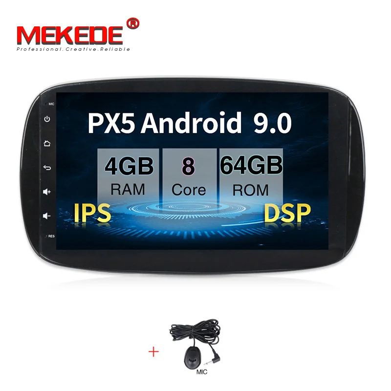 64G CAR DVD Ips DSP 4 ядра 2G ram Android 9,0 автомобильный мультимедийный плеер dvd gps для Mercedes/Benz Smart Fortwo автомобильный Радио стерео - Цвет: 64G CAR DVD