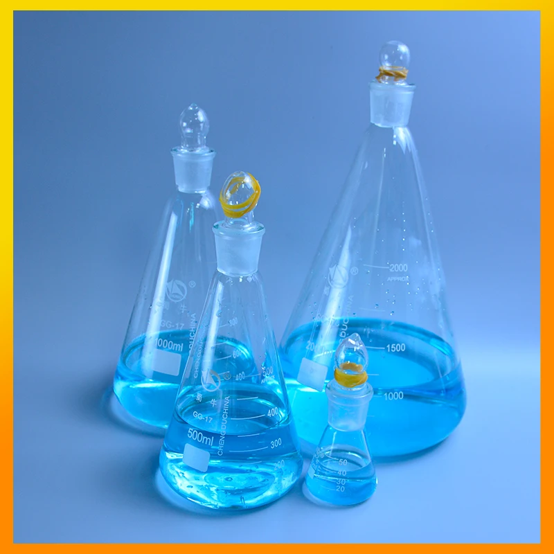 5000ml Glass conical flask with cap Glass Erlenmeyer Flask glass  for laboratory triangle flask Boro 3.3 glass