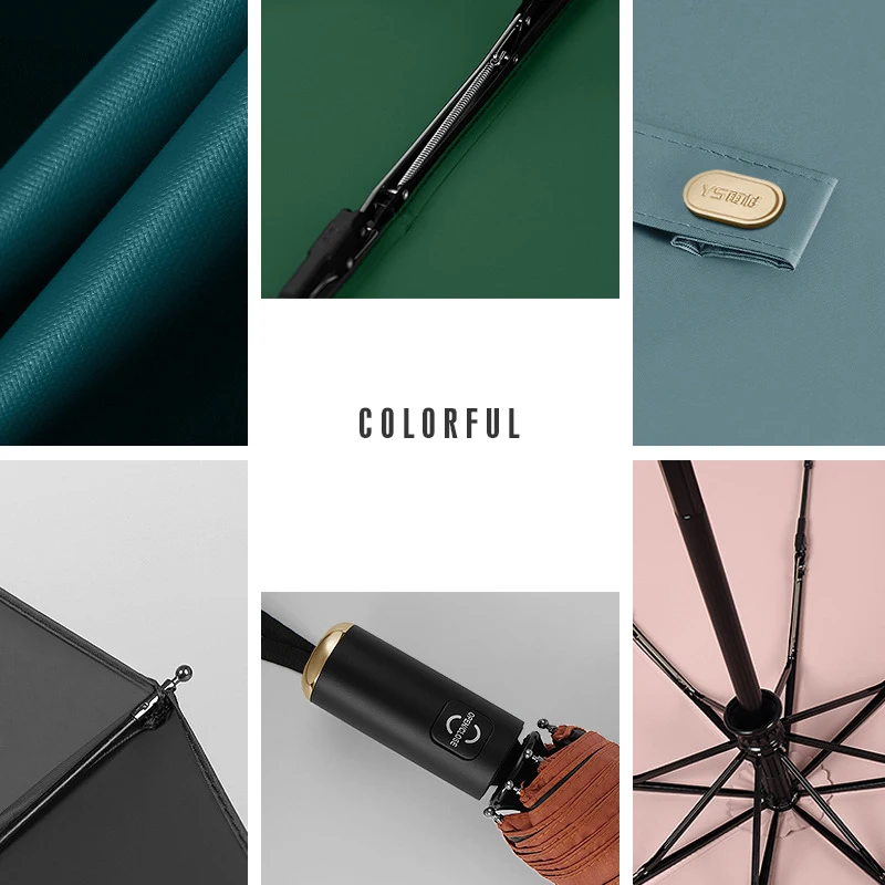 Складной солнцезащитный зонт полная яркость для женщин 3 цвета розовый