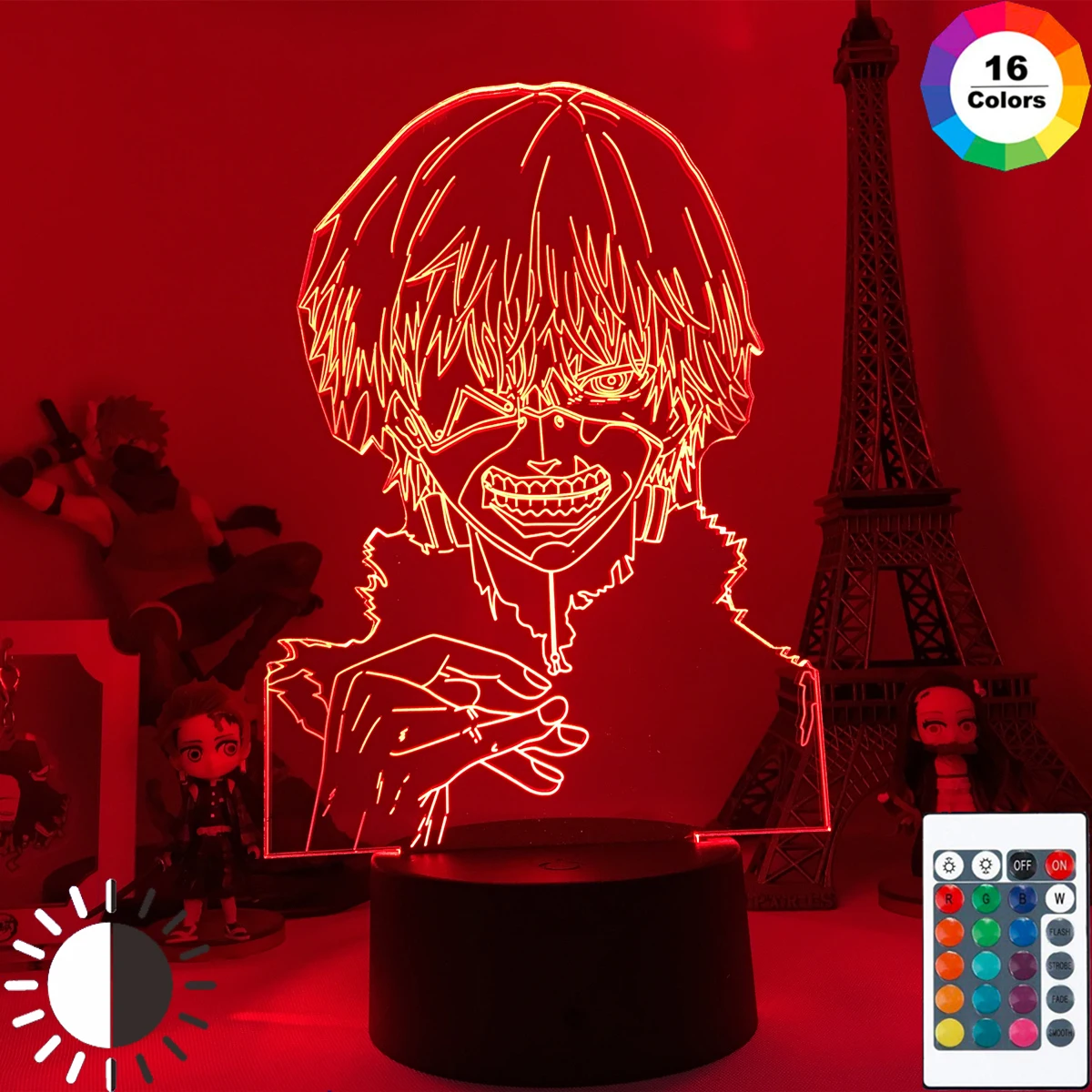 

Аниме 3d лампа Tokyo Ghoul Ken Kaneki для спальни Декор Ночник светильник классный подарок на день рождения для детей Акриловый СВЕТОДИОДНЫЙ Ночник св...