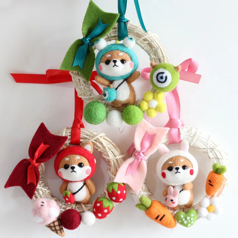 

Christmas series Wool felt poke set diy craft kits for adults