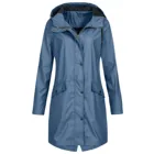 Зимняя женская модная Осенняя однотонная куртка-дождевик для улицы, непромокаемый плащ с капюшоном, ветрозащитные пальто, куртки, универсальные # T2G