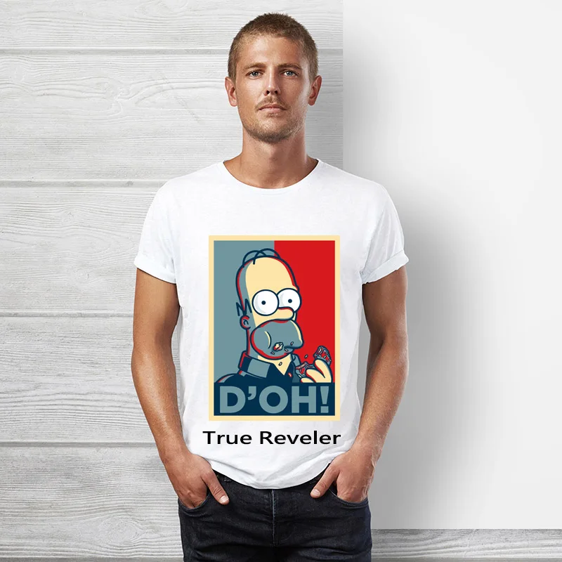 S24 Homer Симпсон Футболка мужская с коротким рукавом хип хоп Забавный мультяшный Симпсон семейный Топы Футболка - Цвет: S24