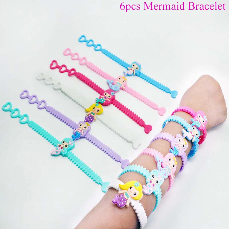 6 шт. маленький браслет Русалка подарки для девочек милый мультяшный детское