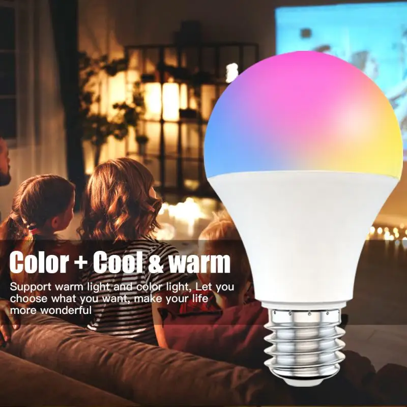15 Вт WiFi умный светильник B22 E27 LED RGB лампа работает с Alexa/Google Home + белый Диммируемый