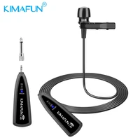 kimafun 2 4g lavalier 40 50m wireless microphone clip on mic for voice amplifierspeakerpa system teaching meeting microphones