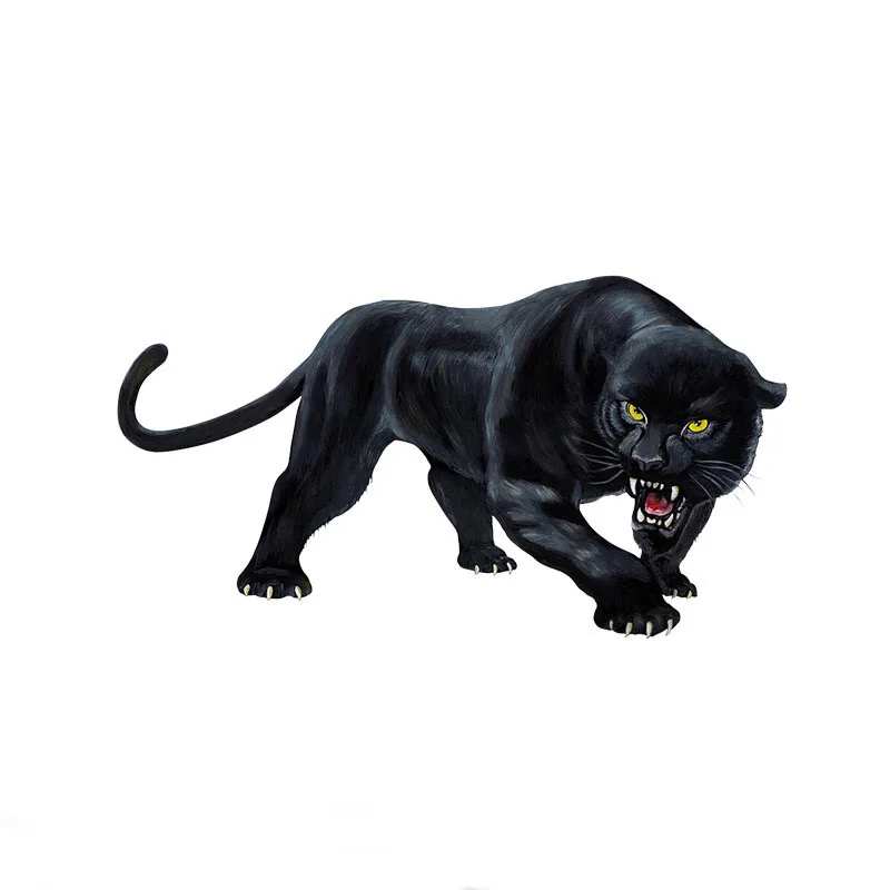 

Funny Car Sticker 3D Animal Black Panther Roaring Colorful Car Styling Auto Accessories Waterproof Cover Scratch 25cmX14cm