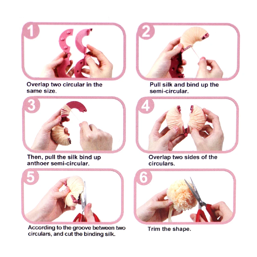 4 размера пушистый шар ткач пластиковый шарик Помпона с ворсом набор игл