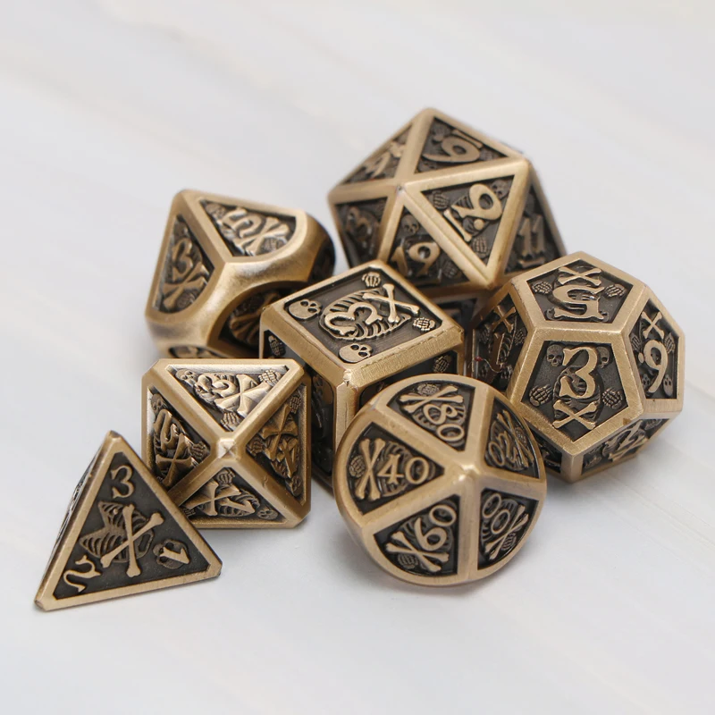 Металлические игральные кости Dnd комплект D и череп & подземелья дракон d F ролевой
