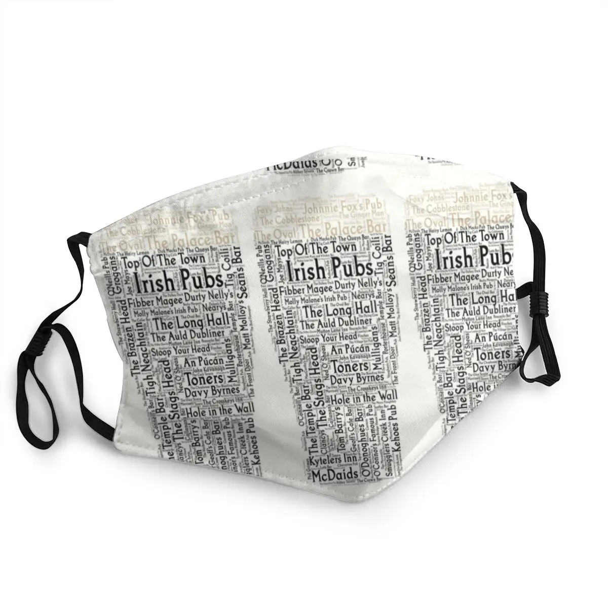 

Pint Of Irish Pubs Reusable Mouth Face Mask Unisex Adult Ireland Beer Anti Dust Mask Protection Cover Respirator