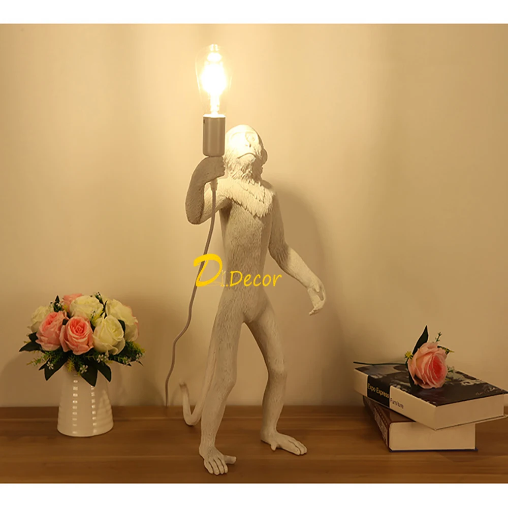 

Modern Minimalist Monkey Led Floor Lamp E27 Floor Lights Living Room Bedroom Indoor Lighting Stand Lamp Study Room Reading Lamp