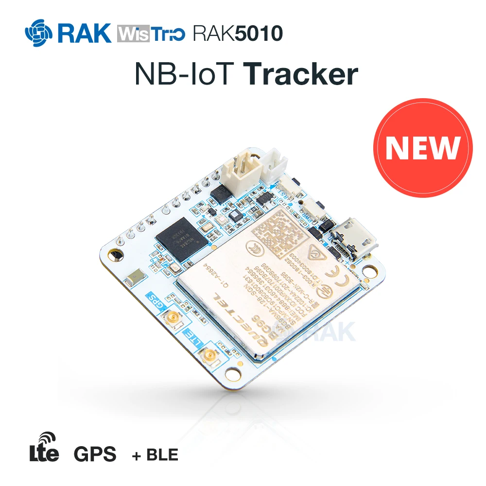 Плата трекер WisTrio RAK5010 NB IoT модуль Quectel Bg96 интегрированный LTE GPS BLE5.0 сенсор с iPex