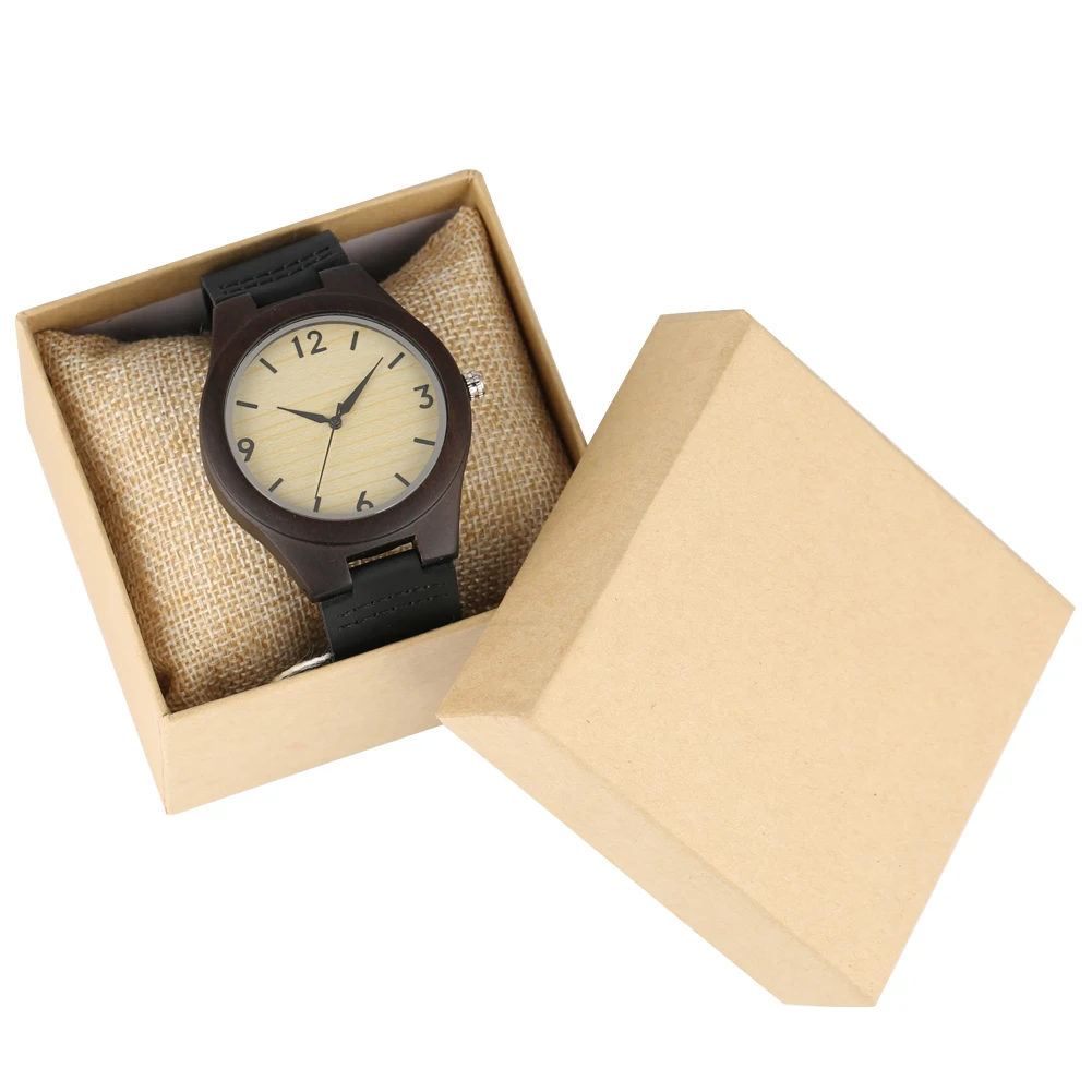 

Bamboo Wooden Watch Men Sport Handmade Nature Wood Timber Creative Watches Leather Band Strap Men Women Gifts Reloj De Madera