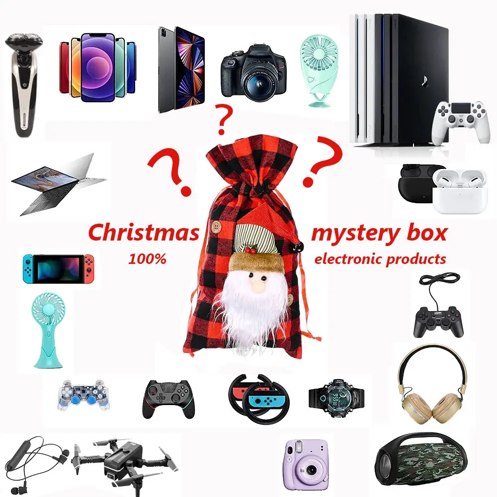 

Christmas Lucky Mystery Box Most Popular Number 100% Surprise High-quality Gift More Precious Electronic Product Waiting for You