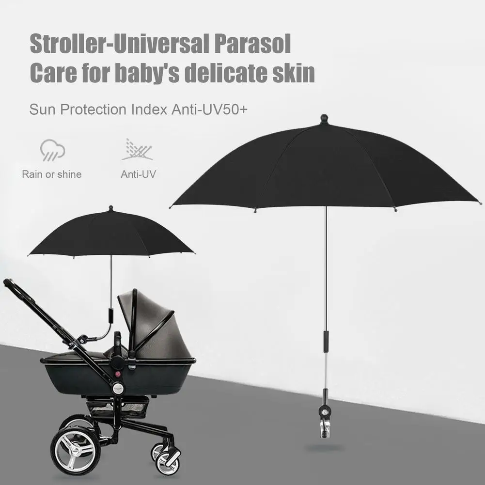

1pcs Detachable Baby Stroller Umbrella Adjustable Pram Baby Stroller Cover UV Rays Sun Shade Parasol Rain Protecter Outdoor Tool