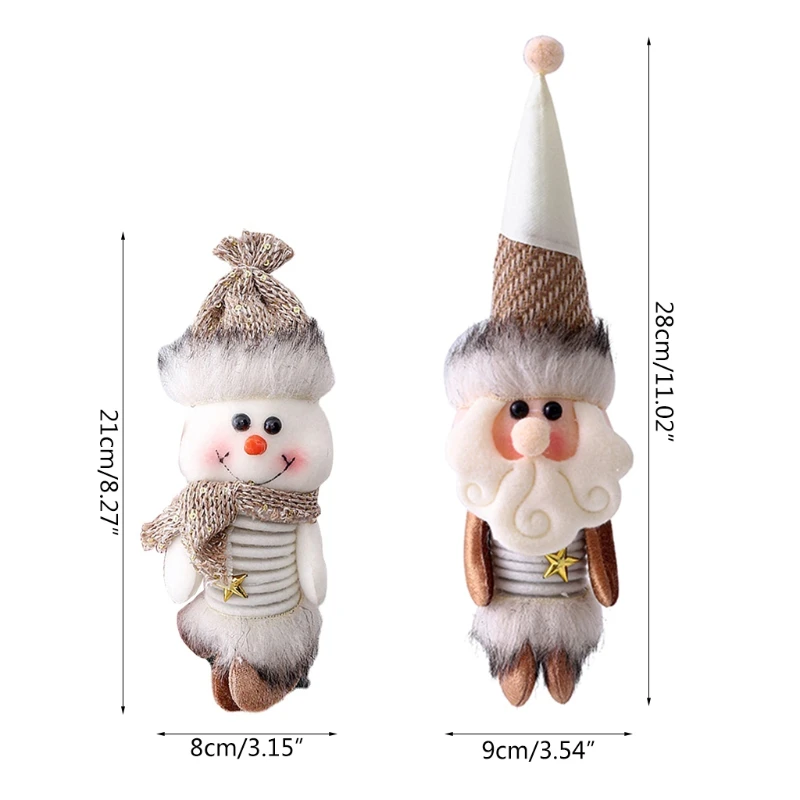 

Elastic Snowman Santa Claus Plush Toy for Xmas Showcase Family Gathering Office Cute Plush Christmas Doll Elastic