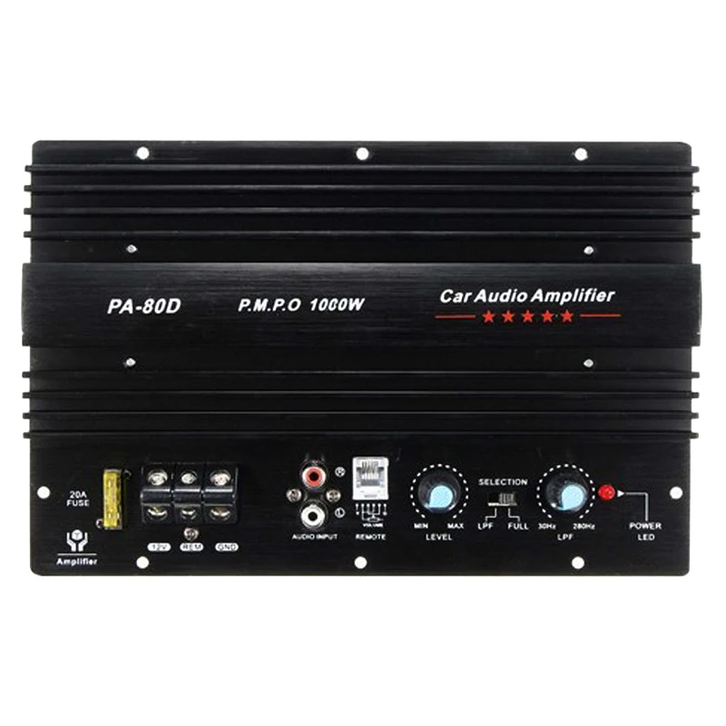 12V 1000W автомобильный аудио аккустическая система для Мощность усилитель платы