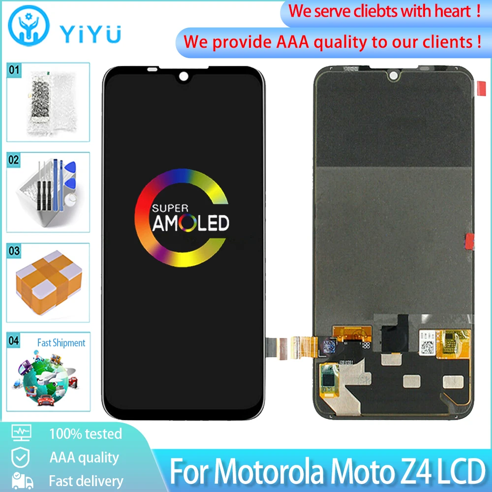 6 4 ''Оригинальный ЖК дисплей для Motorola Moto Z4 LCD XT1980 3 сенсорный экран дигитайзер