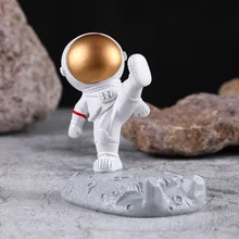 Pilot Creative Ipad Mobile Phone Holder Desktop Resin Decoration Astronaut Ornaments Gold Silver Astronauts Home Decor