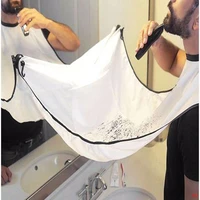 1pcs mens bathroom apron black beard apron scarf shaving apron mens waterproof floral cloth household haircut cleaning cover