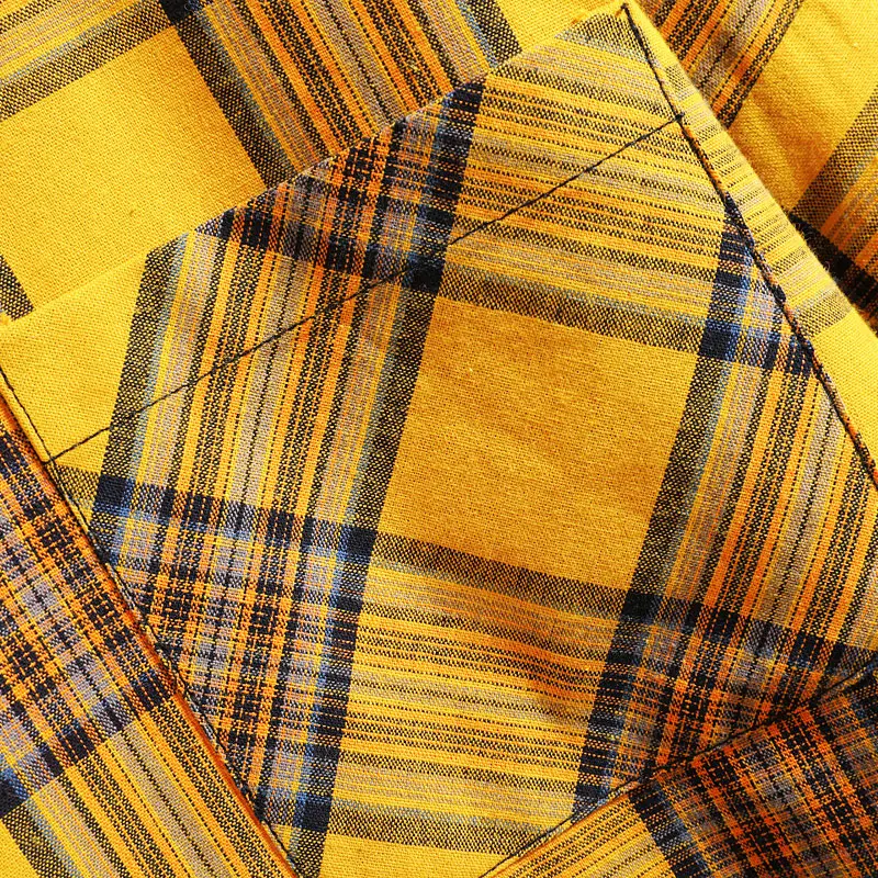 

Casual Plaid Shirt Men Spring Autumn Long Sleeve High Quality 2021 Japan Style Loose Streetwear Unisex Pocket Blouse Sweatshirt