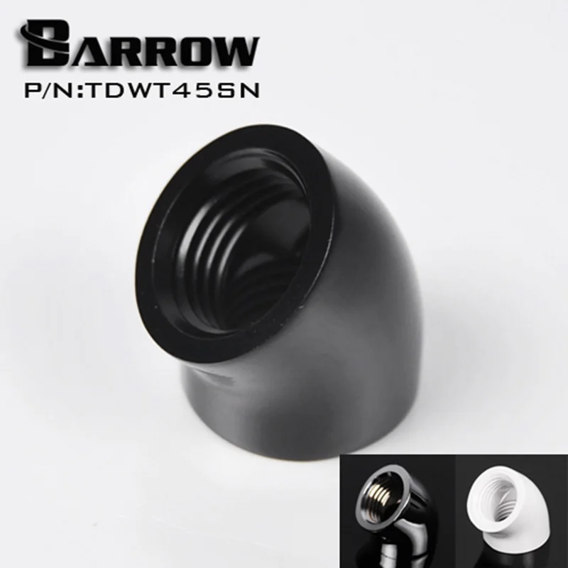 Barrow TDWT45SN черный/серебристый/белый резьбовой фитинг G1/4 дюйма 45 градусов адаптер