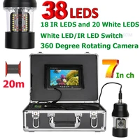 7 inch 20m50m100m underwater fishing video camera fish finder ip68 waterproof 38 leds 360 degree rotating camera