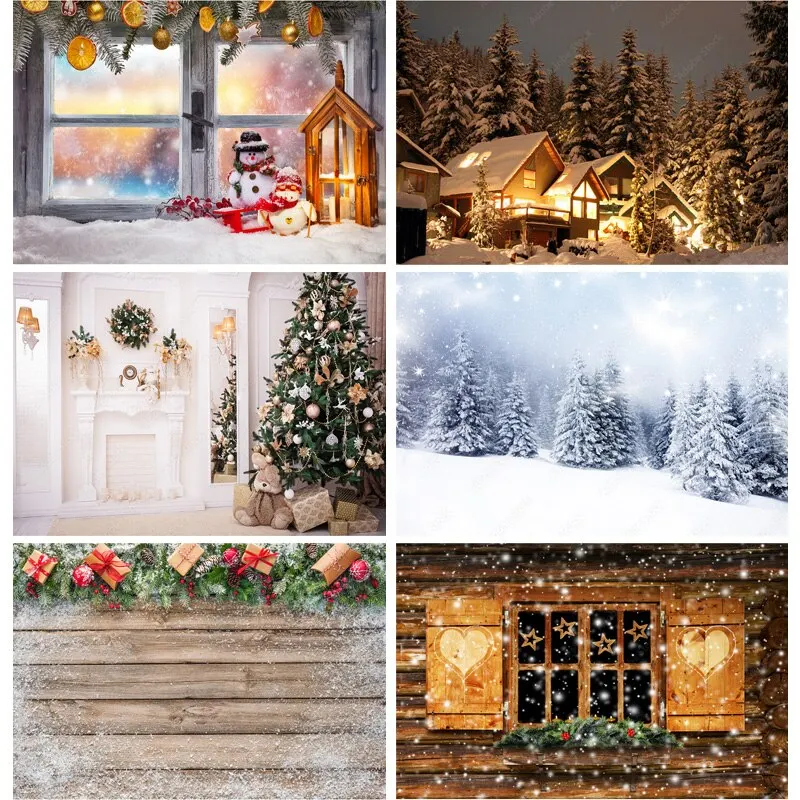 

ZHISUXI Christmas Photography Background Snowman Christmas tree Backdrops For Photo Studio Props 211114 SDSD-01