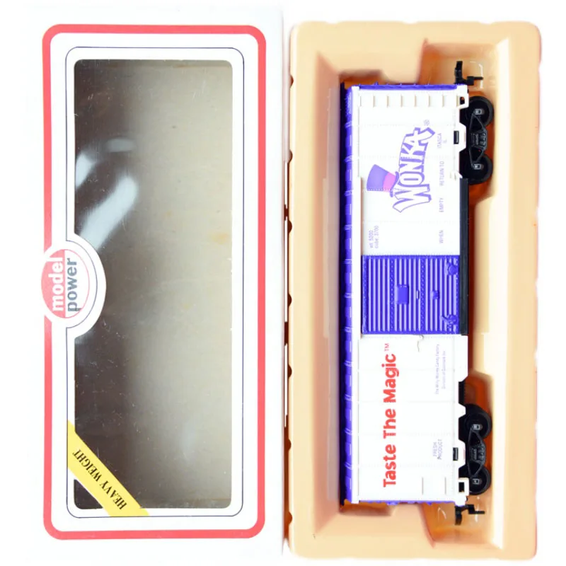 

Model Train Wagon 1:87 Open Door Boxcar WONKA Can Open The Door HO Ratio