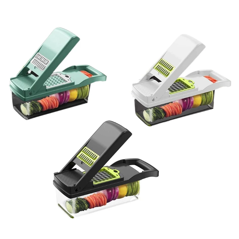 

N7MD Vegetable Chopper Mandoline Slicer Cutter Chopper Vegetable Slicer Potato Onion Chopper Veggie Chopper Dicer w/ Containe
