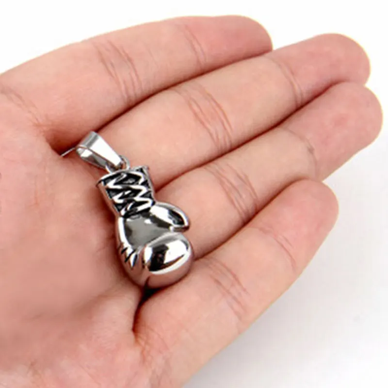 Мужские кулоны из нержавеющей стали мини боксерские перчатки Очаровательное